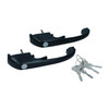 VWC-251-837-205-PR - 251837205 - BBT PREMIUM QUALITY -  PAIR OF KEYED-ALIKE - FRONT OUTER DOOR HANDLES WITH MATCHING KEYS - BLACK - VANAGON 80-92 - SOLD EACH