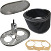 C10-8714 - CHROME OVAL AIR CLEANER ASSEMBLY - 3-1/2 INCH HIGH - FITS HPMX / WEBER IDF 40-44-48MM IDF & DELLORTO DRLA - SOLD EACH