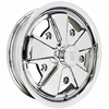 C13-10-1107 - EMPI - BILLET POLISHED ALUMINUM TALL LOGO CENTER CAPS FOR 911 STYLE AND GAS-BURNER STYLE WHEELS (FIT 70MM DIA. HOLE) - SOLD PAIR