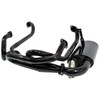 C13-3263 - EMPI - 1-5/8 INCH BLACK (PAINTED) SIDEFLOW/SIDEWINDER MERGED EXHAUST SYSTEM WITH STEEL MUFFLER WITH STAINLESS STEEL TIP - FITS BEETLE WITH 1600CC STYLE ENGINE - SOLD EACH