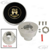 C13-79-4060-KIT - EMPI COMPLETE BANJO STYLE STEERING WHEEL KIT WITH HUB/BOSS ADAPTER AND HORN BUTTON - YOUR CHOICE OF BLACK - IVORY OR SILVER/GREY WHEEL - BEETLE/GHIA 49-74 - TYPE-3  61-71 - SOLD 3 PIECE KIT