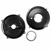 C13-9057 - AC903583B - 3 PIECE BLACK GENERATOR / ALTERNATOR BACKING PLATE KIT - ALL 12 VOLT BEETLE STYLE ENGINES - BEETLE 67-79 - GHIA 67-74 - BUS 67-71 - THING 69-79 - SOLD SET