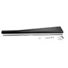 C21-0201 - 111-821-510 - 111821510 - EXCELLENT QUALITY - BLACK MAT - RUNNING BOARD WITH 30MM WIDE BRIGHT MOLDING STRIP AND MOUNTING HARDWARE - RIGHT - BEETLE 46-79 - REF.#'s - 111-821-508-A - 111821508A - SOLD EACH