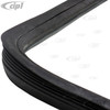 C24-113-845-321-B - LEFT QUARTER WINDOW SEAL - BEETLE  SEDAN 65-77 WITH GROOVE GERMAN - MOLDED CORNERS - SOLD EACH