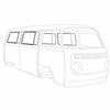 C24-241-845-285-BGR - 241845285 - GENUINE GERMAN - LEFT OR RIGHT - SEAL FOR CENTER OR REAR SIDE WINDOW WITH VENT - WITH GROOVE FOR MOLDING (DELUXE MODELS) - BUS 68-79 - SOLD EACH