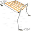 C26-898-500 - 15-2014 - DECK LID LUGGAGE RACK - POLISHED STAINLESS STEEL FRAME WITH WOOD SLATS - MOUNTING HARDWARE INCLUDED - BEETLE SEDAN 46-67 - SOLD EACH