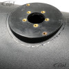 C26-TKPS1036BK - BLACK POLY GAS TANK - 10 INCH X 36 INCH - WITH SENDER FLANGE AND SUMP RESERVOIR - END FILL  (SEE SPECIAL NOTES BELOW) - SOLD EACH
