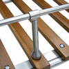 C27-J12628 - MADE IN THE U.K. - SMALL 2 BOW WOOD SLAT ROOF RACK - SILVER POWDER COATED WITH QUALITY WOOD SLATS - FRONT OR REAR OF NON-POP-TOP BAY WINDOW BUSES - REAR ONLY 52-67 - BUS 52-79 - SOLD EACH