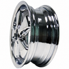 C32-6015FOO513035C - 10-1102 - 911 STYLE 5 SPOKE ALUMINUM WHEEL - FULL CHROME - 6 INCH WIDE X 15 INCH DIA. - 5X130MM BOLT PATTERN (ET-35) - CENTER CAP AND HARDWARE SOLD SEPARATELY - SOLD EACH
