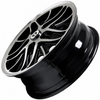C32-COS-5515-BM - COSMIC ROAD WHEEL - BLACK - 15 INCH X 5.5 INCH WIDE - 5 BOLT X 130MM PATTERN - BEETLE 68-79 / GHIA 68-74 / TYPE-3 66-73 - HARDWARE SOLD SEP. - SOLD EACH