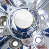 C32-E251C - 5 SPOKE ALUMINUM WHEEL - FULLY CHROME PLATED - 5.5 INCH WIDE X 15 INCH DIA. - 5X112MM BUS 71-79 BOLT PATTERN WITH CENTER CAP - USES 60% ACORN HARDWARE - HARDWARE SOLD SEPARATELY - SOLD EACH