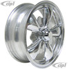 C32-E251P - 5 SPOKE ALUMINUM WHEEL - FULLY POLISHED - 5.5 INCH WIDE X 15 INCH DIA. - 5X112MM BUS 71-79 BOLT PATTERN WITH CENTER CAP - USES 60% ACORN HARDWARE - HARDWARE SOLD SEPARATELY - SOLD EACH