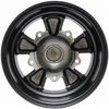 C32-E252B - (SIMILAR TO EMPI 9690) - BLACK 5 SPOKE ALUMINUM WHEEL - 5.5 INCH WIDE X 15 INCH DIA. (4" BACKSPACING) - 5X205MM PATTERN WITH CENTER CAP - USES 60% ACORN HARDWARE - HARDWARE SOLD SEPARATELY - SOLD EACH