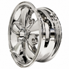 C32-E252C - (9686) - FULLY CHROMED 5 SPOKE ALUMINUM WHEEL - 5.5 INCH WIDE X 15 INCH DIA. (3-3/4 INCH BACKSPACING) - 5X205MM PATTERN - WITH CENTER CAP - USES 60% ACORN HARDWARE - HARDWARE SOLD SEPARATELY - SOLD EACH