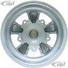 C32-E252S - SILVER 5 SPOKE ALUMINUM WHEEL - 5.5 INCH WIDE X 15 INCH DIA. (3-3/4 INCH BACKSPACING) - 5X205MM PATTERN WITH CENTER CAP - USES 60% ACORN HARDWARE - HARDWARE SOLD SEPARATELY - SOLD EACH