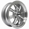 C32-E28S - ( 9685 ) - SILVER 8 SPOKE ALUMINUM WHEEL - 5.5 INCH WIDE X 15 INCH DIA. WITH 4.6 IN. BACKSPACE - 4X130MM BOLT PATTERN - USES 60° ACORN HARDWARE - CENTER CAP INCLUDED - HARDWARE SOLD SEPARATELY - SOLD EACH