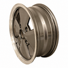 C32-EIC-GM - 4 SPOKE IRON CROSS WHEEL W/CENTER CAP - GUN METAL FINISH - 15 INCH X 5.5 INCH WIDE (3 7/8 INCH BACKSPACE) - 4 BOLT X 130MM - BEETLE 68-79 / GHIA 68-74 / TYPE-3 66-73 - HARDWARE SOLD SEP. - SOLD EACH