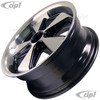 C32-FU171B - 911 STYLE 5 SPOKE ALUMINUM WHEEL - BLACK AND MACHINED/POLISHED SPOKES - 7 INCH WIDE X 17 INCH DIA.(5.5 IN. BACKSPACE/ET40) - 5X112MM BOLT PATTERN - CENTER CAP AND HARDWARE SOLD SEPARATELY - SOLD EACH