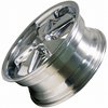 C32-FU172P - 911 STYLE 5 SPOKE ALUMINUM WHEEL - FULLY POLISHED - 7 INCH WIDE X 17 INCH DIA.(5.5 IN. BACKSPACE/ET40) - 5X130MM BOLT PATTERN - CENTER CAP AND HARDWARE SOLD SEPARATELY - SOLD EACH