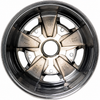 C32-FU205-5515B - 10-1110-0 - POLISHED SPOKES WITH BLACK BACKGROUND - 911 STYLE WHEEL - 5.5X15 INCH (4 INCH BACKSPACE) - 5 X 205MM BOLT WHEEL - SOLD EACH