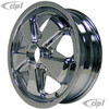 C32-FU452C - ( 9677 ) - 911 STYLE 5 SPOKE ALUMINUM WHEEL - FULLY CHROMED - 4.5 INCH WIDE X 15 INCH DIA. - 5X130MM BOLT PATTERN (4-1/8 INCH BACKSPACE) - CENTER CAP AND HARDWARE SOLD SEPARATELY - SOLD EACH