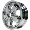 C32-FU452C - ( 9677 ) - 911 STYLE 5 SPOKE ALUMINUM WHEEL - FULLY CHROMED - 4.5 INCH WIDE X 15 INCH DIA. - 5X130MM BOLT PATTERN (4-1/8 INCH BACKSPACE) - CENTER CAP AND HARDWARE SOLD SEPARATELY - SOLD EACH