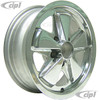 C32-FU551P - 911 STYLE 5 SPOKE ALUMINUM WHEEL - FULLY POLISHED - 5.5 INCH WIDE X 15 INCH DIA. - 5X112MM BOLT PATTERN (3-3/4 INCH BACKSPACE) - CENTER CAP AND HARDWARE SOLD SEPARATELY - SOLD EACH