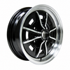 C32-SPR41-B - 00-9688-0 - 4 BOLT X 130MM SPRINT STAR ALUMINUM WHEEL - BLACK WITH POLISHED SPOKES - 5 INCH WIDE X 15 INCH DIA. (4.3 INCH BACKSPACE) - CENTER CAP AND 60% ACORN HARDWARE SOLD SEPARATELY - BEETLE/GHIA 68-79 / TYPE-3 66-73 - SOLD EACH