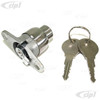 C33-S00416 - 211829231C - 211-829-231-C - GERMAN QUALITY FROM C&C U.K. - REAR HATCH PUSH BUTTON LOCK WITH KEYS - BUS 64-66 - SOLD EACH