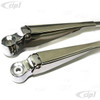 C33-S01887 - (211955409SS - 211-955-409SS) - GERMAN QUALITY FROM C&C U.K. - CHROME FINISHED STAINLESS STEEL WIPER ARMS PLASTIC CAP STYLE - BUS 73-79 - SOLD PAIR