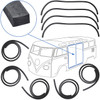 C33-S34880 - 241-841-823-A - 241841823A - GERMAN QUALITY FROM C&C U.K. - SIDE CARGO DOOR SEAL SET - ORIGINAL STYLE SOFT BLACK SPONGE RUBBER - BUS 50-67 - SOLD SET