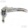 C33-S46712 - 211-841-631-E - 211841631E - GERMAN QUALITY FROM C&C U.K. - SHOW CHROME OUTER LOCKING SIDE CARGO DOOR HANDLE WITH COLLAR AND T PROFILE KEYS - BUS 59-67 - SOLD EACH