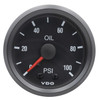 VDO-150-030 - 150030 - BLACK FACE  2-1/16 INCH COCKPIT OIL PRESSURE GAUGE-MECHANICAL-100 PSI