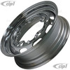 ACC-C10-6620 - CHROME STOCK 5X205MM 5 BOLT STEEL WHEEL - 15X4-1/2  (3-3/4 INCH BACK SPACING) - BEETLE 52-67 GHIA 56-65 T-3 62-65 BUS 52-73 - SOLD EACH