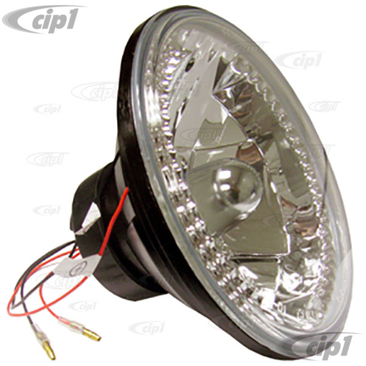 C11-31378 - 7 INCH CRYSTAL HEADLIGHT WITH AMBER LED TURN