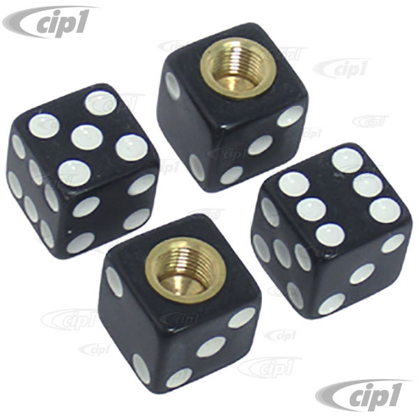 C11-70007 - BLACK DICE VALVE STEM CAPS - SET OF 4