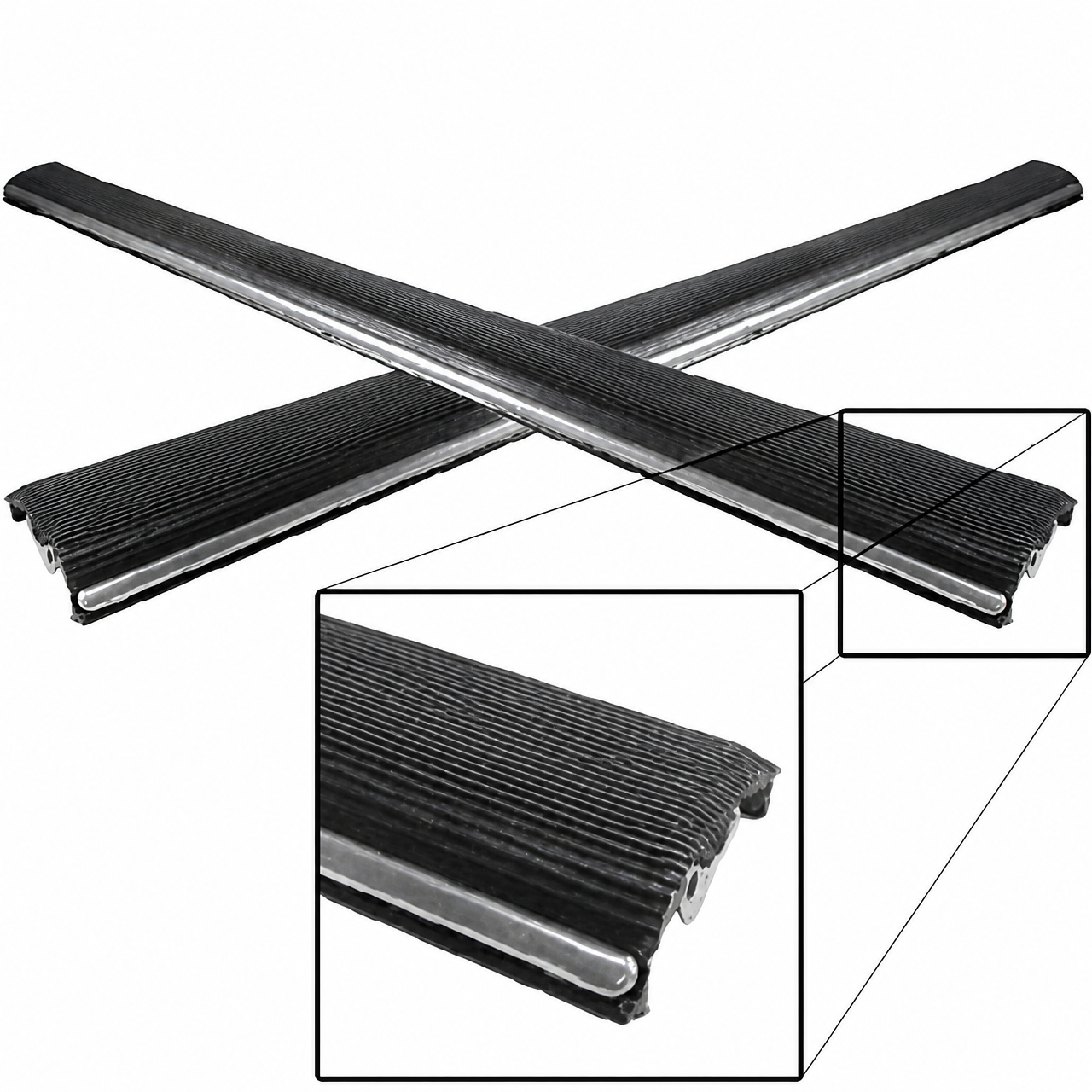 EMPI 98-1078-B Black Reinforcement Bumper Supports For VW Bug 1955-67 & Baja