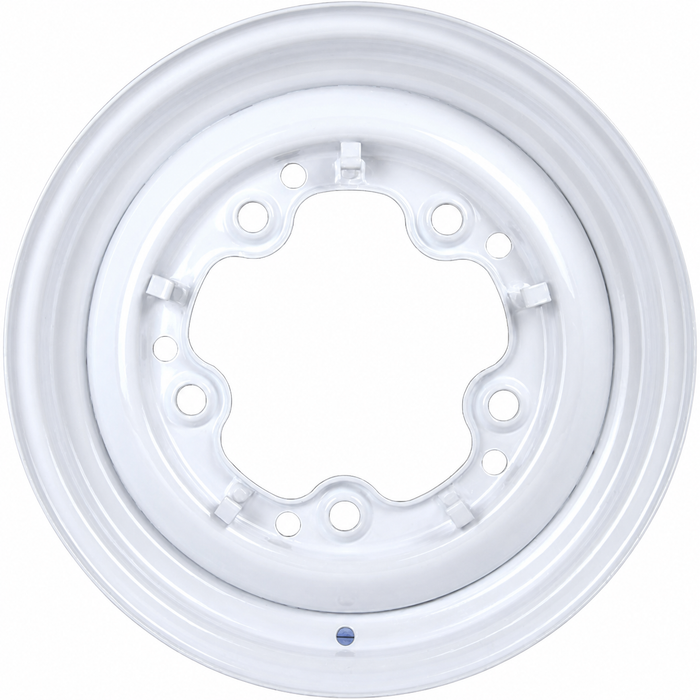 ACC-C10-6620-SMWH - STOCK SMOOTHIE 5X205MM 5 BOLT STEEL WHEEL - PAINTED WHITE - 15X4-1/2 (3-3/4 INCH BACK SPACING) HUBCAP SOLD SEPARATELY - BEETLE 52-67 GHIA 56-65 T-3 62-65 BUS 52-73 - SOLD EACH