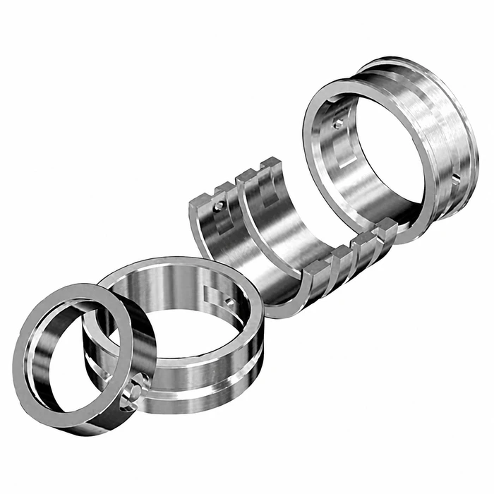 VWC-111-198-471-OS - MAHLE BRAND - STEEL BACK MAIN BRG SET 1200CC-1600CC - STD CRANK - .50MM (.020 .in) CASE - 1.00MM (.040 in.) THRUST - SOLD SET