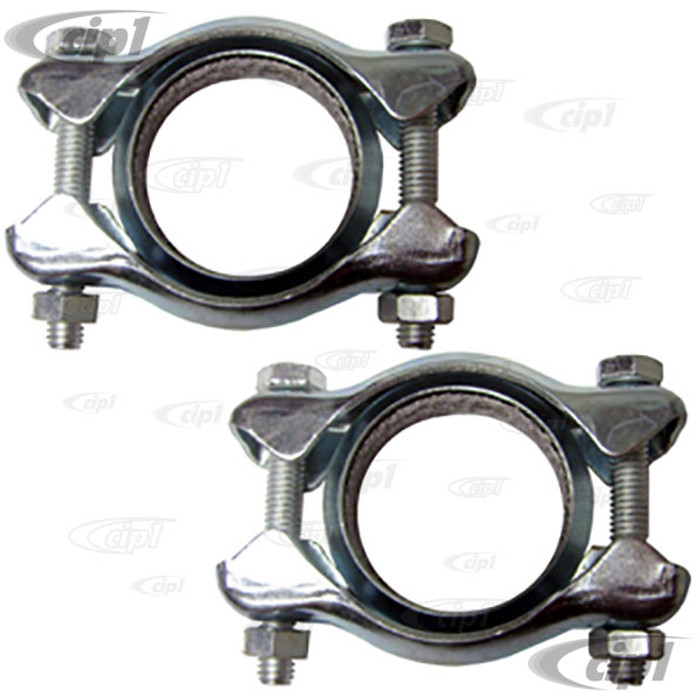 VWC-111-298-051-GR2 - 111298051 - EXCELLENT QUALITY - TAIL PIPE CLAMP KIT - BEETLE 56-74 - GHIA 56-74 - SOLD PAIR