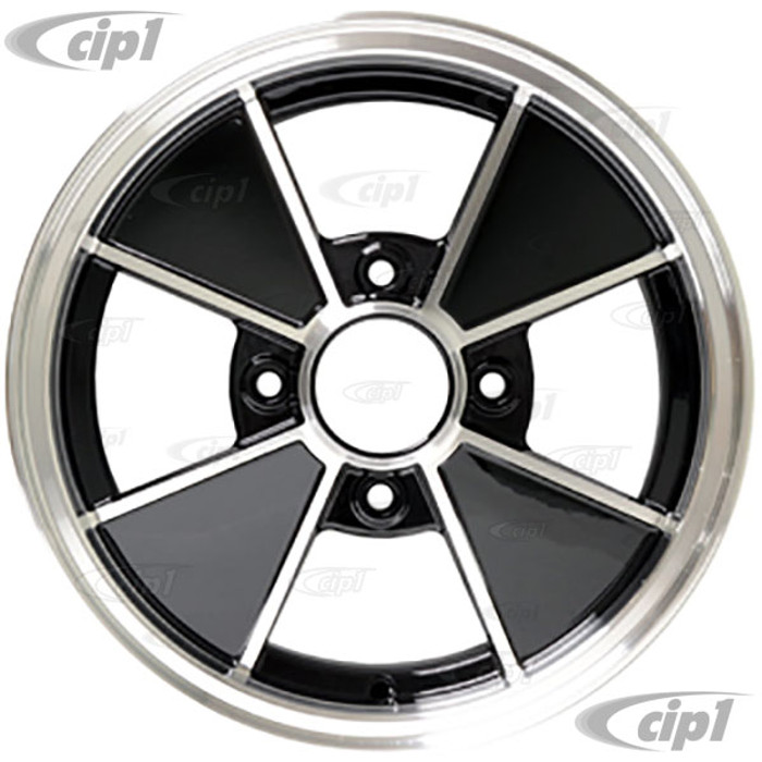 ACC-C10-6629 - BRM REPLICA BLACK 4 SPOKE WHEEL -  15 IN. x 5 IN. WIDE (4x130MM BOLT PATTERN) CENTER CAP AND MOUNTING HARDWARE IS SOLD SEPARATELY - (A20)