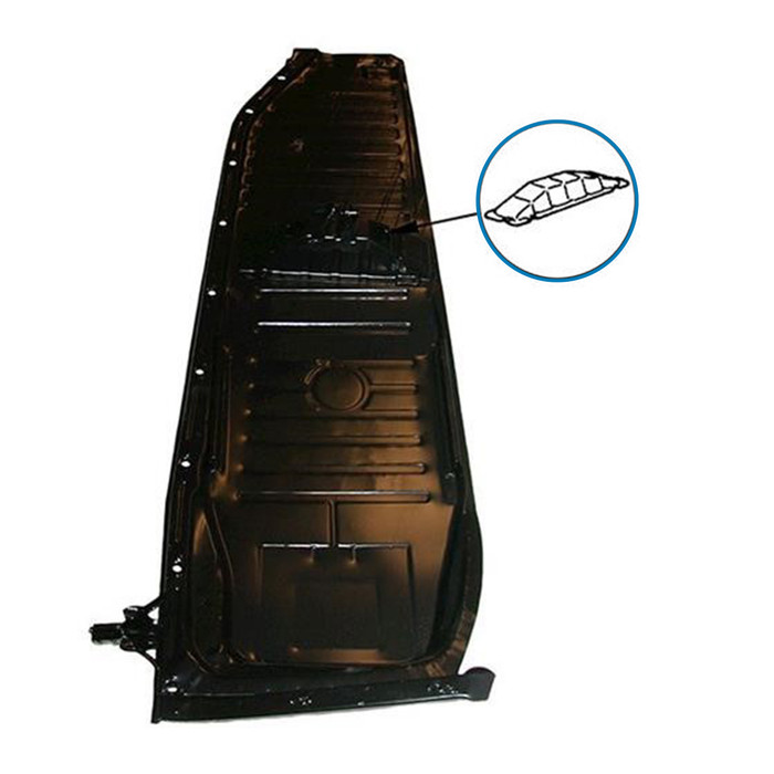 VWC-111-701-061-Q - 111701061Q - IGP BRAND - GOOD QUALITY LEFT SIDE FLOOR PAN HALF - 1.0MM THICK 18 LBS - COMPLETE WITH PEDESTAL AND SEAT TRACKS WELDED - BEETLE 73-79 - SOLD EACH