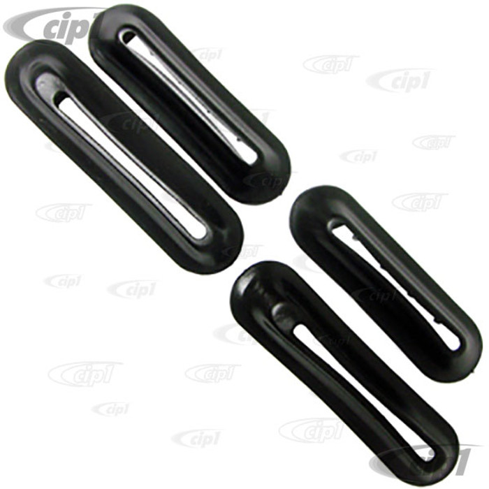 VWC-111-707-193-KIT - 4 PIECE BUMPER BRACKET GROMMET SET - FIT FRONT (APPROX.107MM LONG) AND REAR (APPROX.130MM LONG) - SUPER BEETLE 71-73