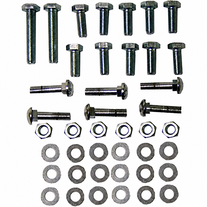 VWC-111-798-100 - 42 PIECE BUMPER BOLT KIT - INCLUDES ALL HARDWARE TO ASSEMBLE AND MOUNT FRONT AND REAR - BEETLE 54-67