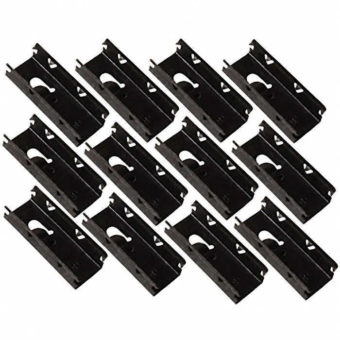 VWC-111-837-361-SET - 111837361 - PREMIUM QUALITY - FELT CHANNEL RETAINING CLIP SET 12 PIECES (DOES BOTH DOORS) - BEETLE 65-77 - BUS 68-79 - TYPE-3 62-73 - SOLD SET OF 12