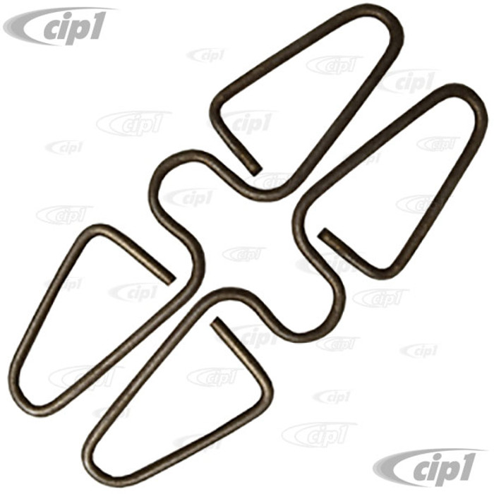 VWC-111-837-507-ZPR - PAIR OF SPRING RETAINING CLIPS FOR REGULATOR - LEFT/RIGHT - BEETLE SEDAN 56-64 / BEETLE CONV. 62-79 / KARMANN GHIA 62-73 / TYPE-3 62-73 - SOLD PAIR