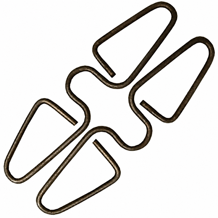 VWC-111-837-507-ZPR - PAIR OF SPRING RETAINING CLIPS FOR REGULATOR - LEFT/RIGHT - BEETLE SEDAN 56-64 / BEETLE CONV. 62-79 / KARMANN GHIA 62-73 / TYPE-3 62-73 - SOLD PAIR
