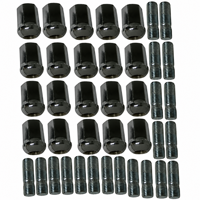 ACC-C10-6670 - 40 PIECE 12MM WHEEL STUD AND NUT HARDWARE KIT - 12MM STUDS WITH CHROME BALLSEAT NUTS - 40 PIECES