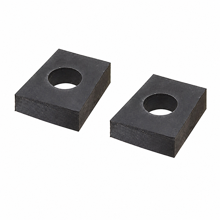 VWC-111-899-115-APR - 111899115A - GERMAN - PAIR OF RUBBER PADS - 10MM VIBRATION DAMPING RUBBER PADS - 10MM BETWEEN TORSION HOUSING/FRAME OR FRONT BEAM TO BODY - BEETLE 46-79 / GHIA 56-74 / VW THING 69-74 - SOLD PAIR