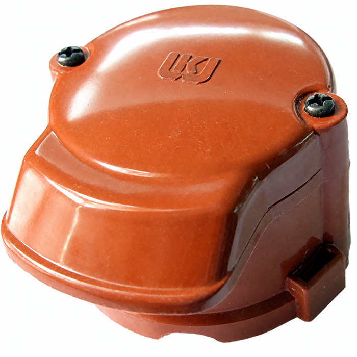 VWC-111-905-207 - 111905207 - 25 HP DISTRIBUTOR CAP WITH WIRES INTO SIDE - BEETLE 50-53 - SOLD EACH